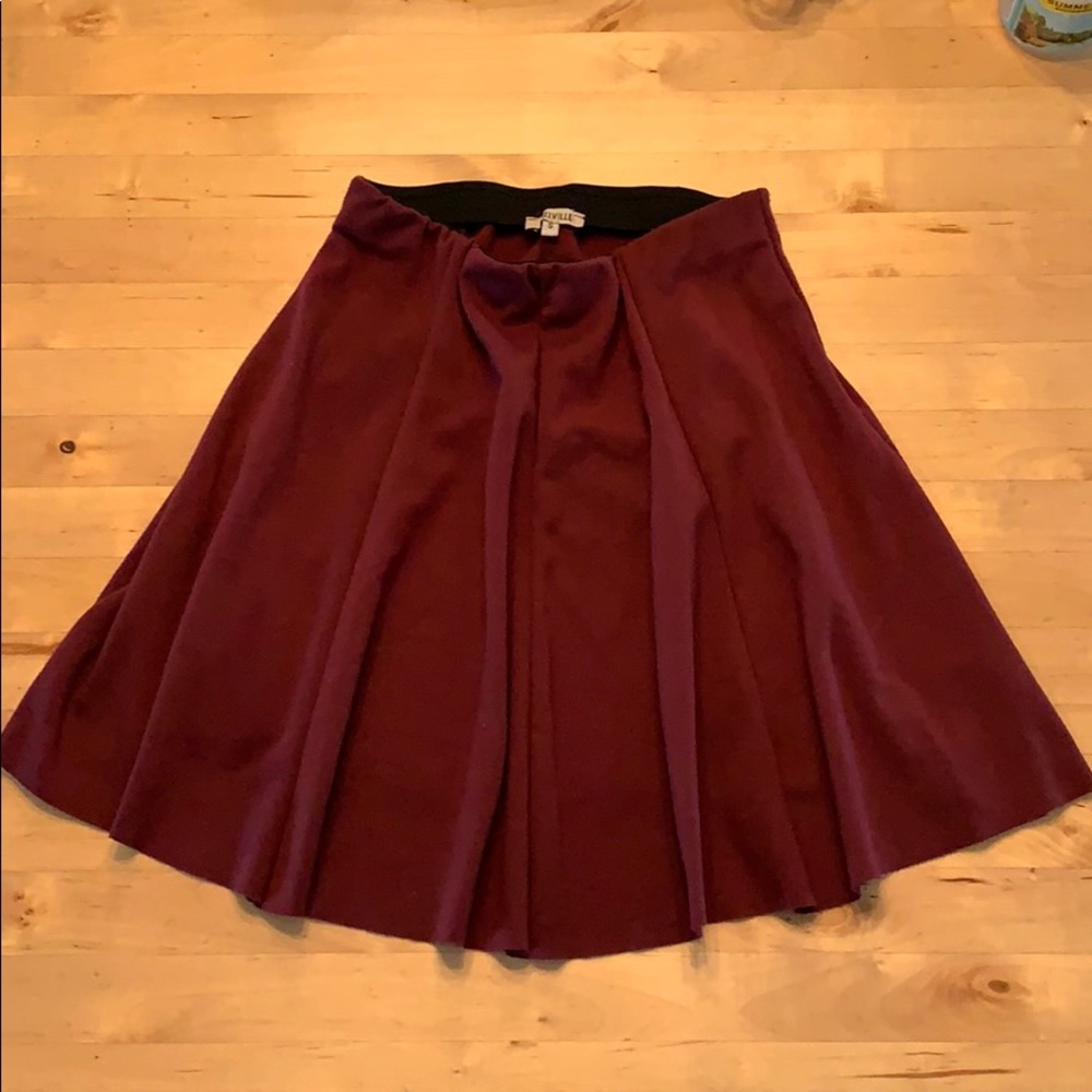 Vintage Brandy Melville maroon skater skirt